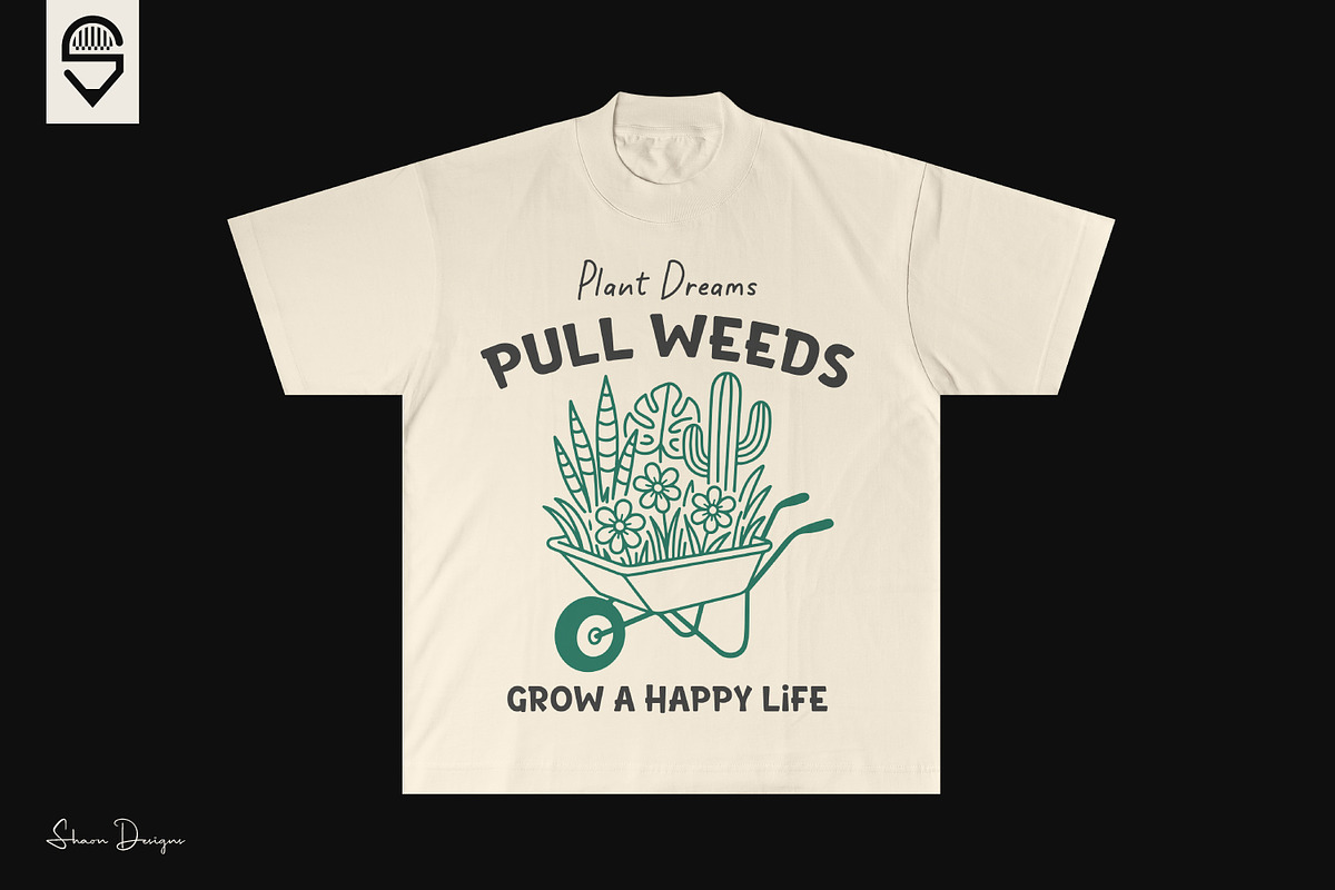 Gardening wheelbarrow quote design, a Graphic by shaondesigns (Photo 4 of 4)