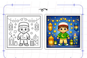 Ramadan Coloring Book for Boys, an Illustration by Design Station (Thumbnail 5 of 9)
