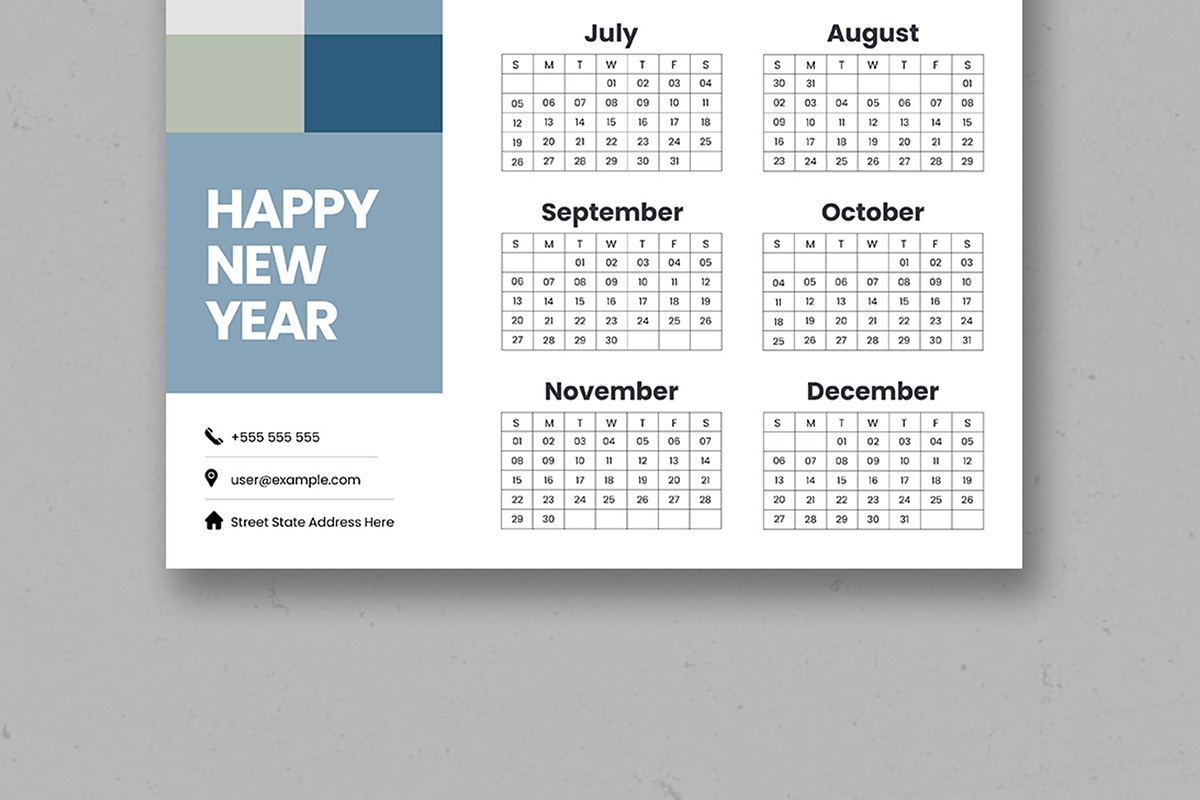 Modern Corporate 2026 Wall Calendar, a Stationery Template by ContestDesign (Photo 3 of 3)