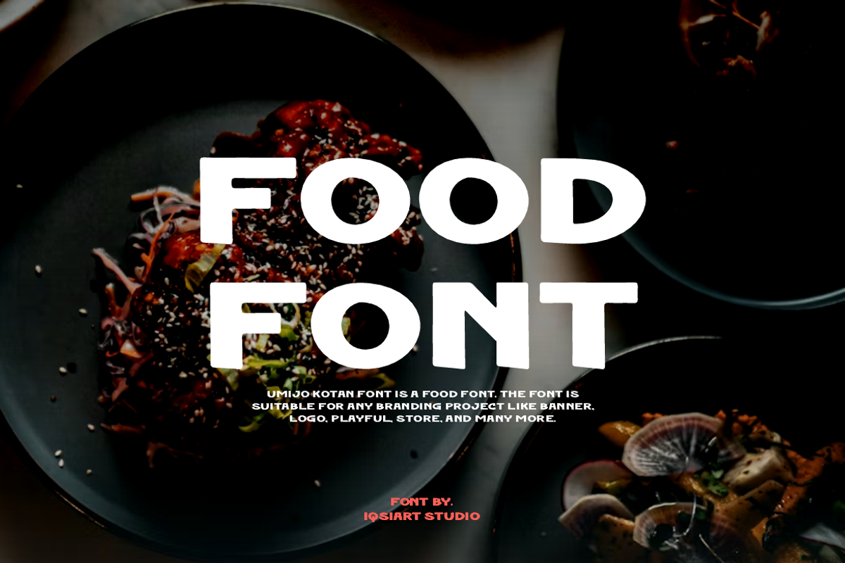 Umijo Kotan - Food Font, a Sans Serif Font by Iqsiart Studio (Photo 2 of 7)