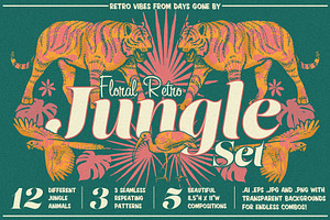 Floral Retro Jungle Set