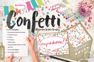 Confetti Scatter Brushes + Bonus!