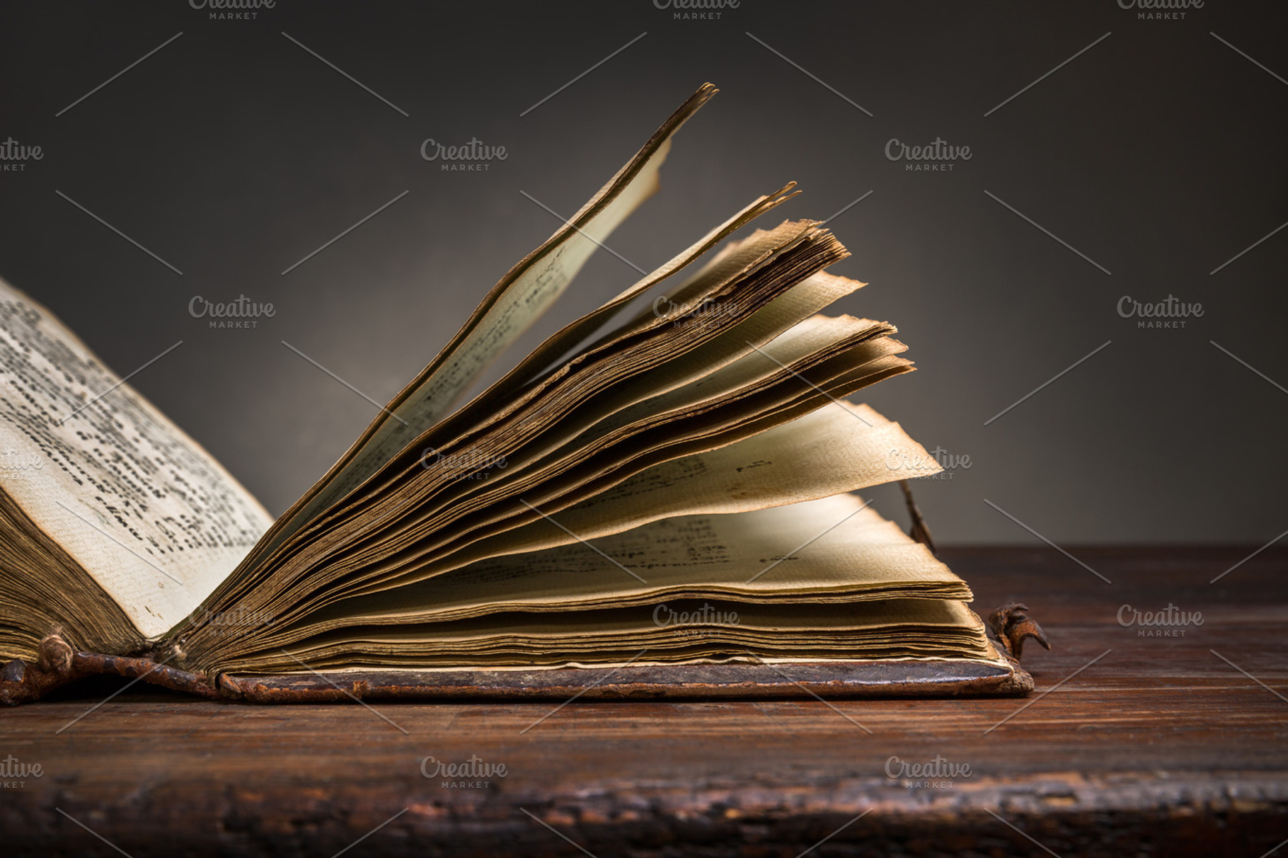 Ancient Book On A Table