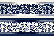 Blue Indian Block Print: Border, a Pattern Graphic by StabuLaRasa illustration (Thumbnail 3 of 16)