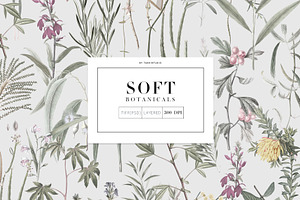 Soft Botanical Pattern Design