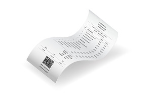Payment check or receipts with, a Finance Illustration by the8monkey