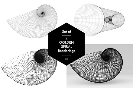 Golden Spiral Set, a Graphic by helloSG
