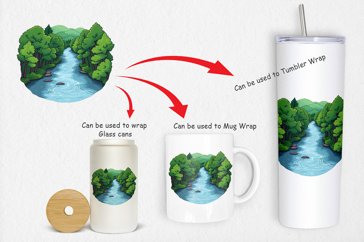 Forest River Clipart, a Graphic by Artnoy (Photo 4 of 5)