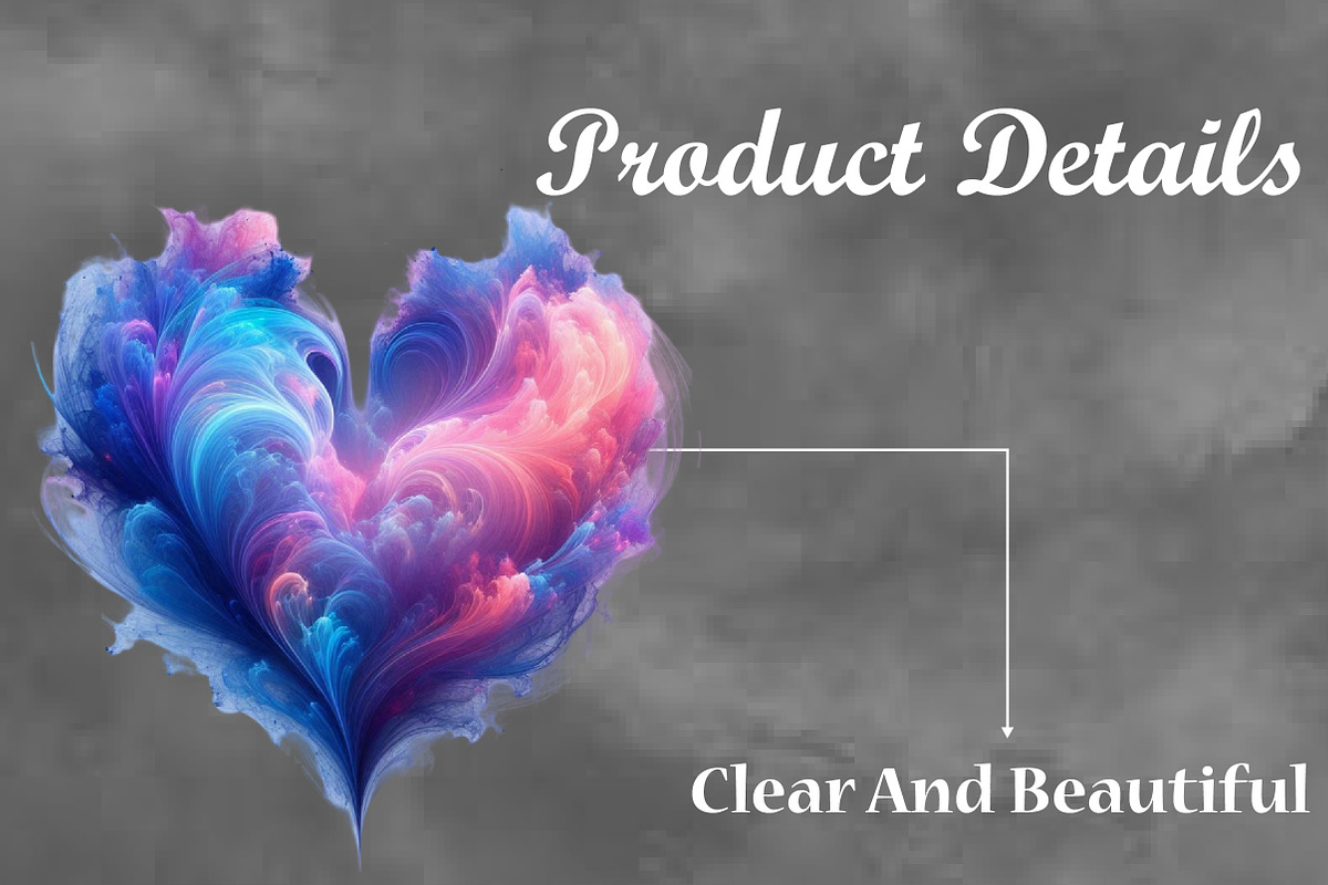 Cute Smoke Heart Clipart Sublimation, a Seasonal Illustration by Craft Nest (Photo 5 of 6)
