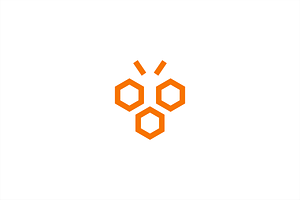 Bee company logo template.