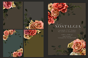 Nostalgia Rose Floral Clip Art