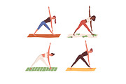 People doing yoga set, a Healthcare Illustration by Good Studio (Thumbnail 2 of 3)
