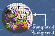 Walk it Like a Dog Mardi Gras PNG, an Illustration by Canvas Craft (Thumbnail 2 of 6)