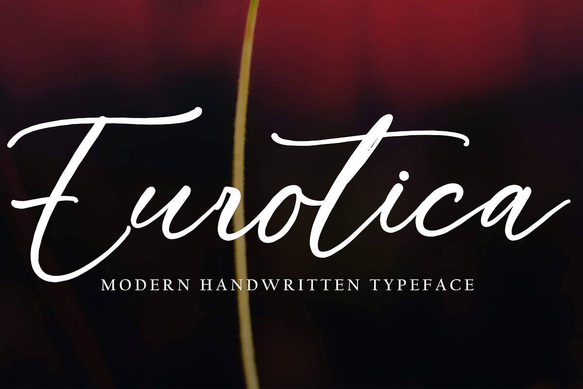 Eurotica, a Handwritten Font by pineungtype (Photo 2 of 7)