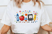 Back to School Cartoon Supplies PNG, a Seasonal Illustration by designcity5 (Thumbnail 3 of 4)