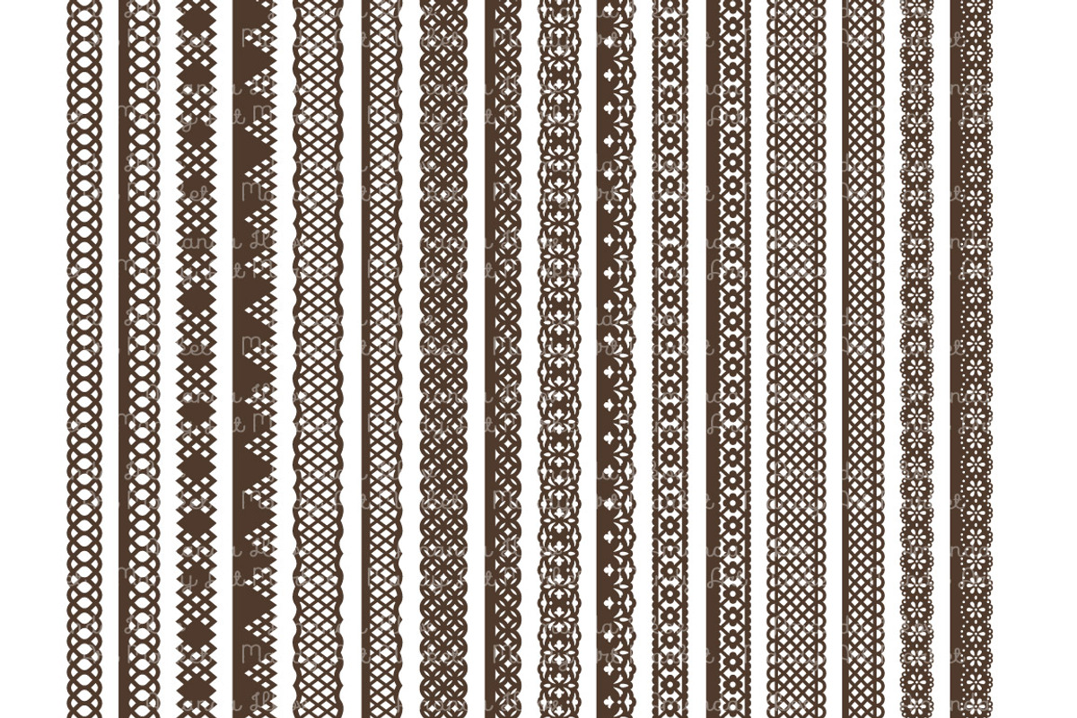 Chocolate Brown Lace Vectors, an Illustration by Amanda Ilkov (Photo 5 of 5)
