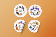 Spooky Halloween wreaths designs set, a Seasonal Illustration by PaperTrident (Thumbnail 14 of 16)