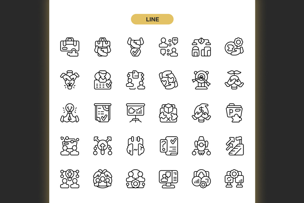 Collaboration Business Icons, an Icon by Spacepixel Creative (Photo 2 of 3)