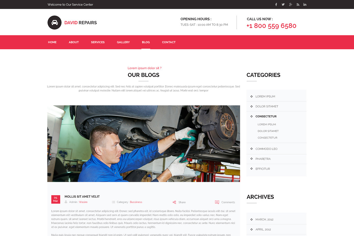 David Repairs PSD Website Template, a Websites & App Template by WebbyTemplates (Photo 4 of 4)