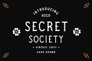 Secret Society - A Vintage Serif, a Serif Font by Hustle Supply Co. (Thumbnail 1 of 7)