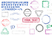 Grungy Letters and Frames for Stamps, a Texture Graphic by Watercolor_Vector Graphic (Thumbnail 2 of 2)