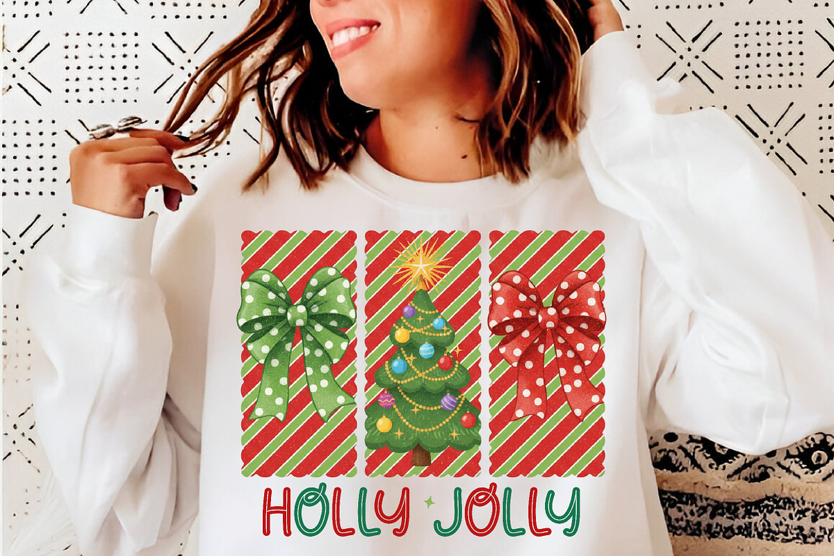Coquette Holly Jolly Christmas PNG, an Illustration by SinaCreation (Photo 3 of 7)