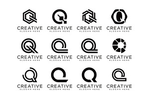 set of letter q logo design, a Branding & Logo Template by quadrazo