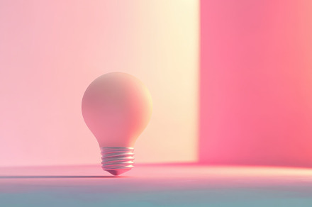 Creative light bulb in minimal carto, a Photo by Iftikhar Alam