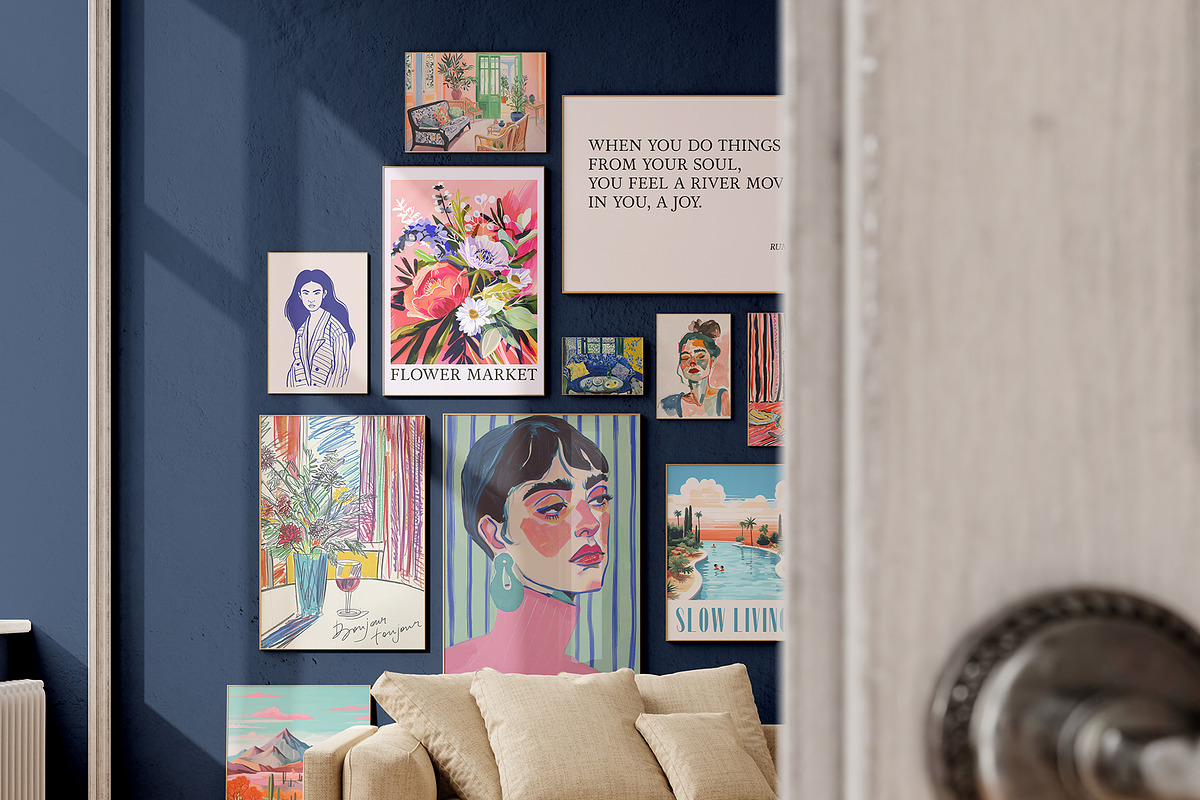 MODERN WALL ART GALLERY mixed prints, a Background Graphic by alenaganzhela (Photo 8 of 11)