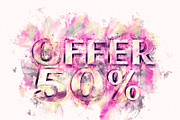 Watercolor Text Paint Plugin, an Action Add-On by MRI STUDIO (Thumbnail 7 of 20)
