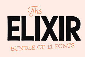 Elixir 11 Fonts Bundle, a Sans Serif Font by Fenotype