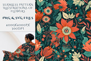 Petalia - Seamless Flower Art, a Pattern Graphic by Pixel Perfect Patterns (Thumbnail 2 of 6)