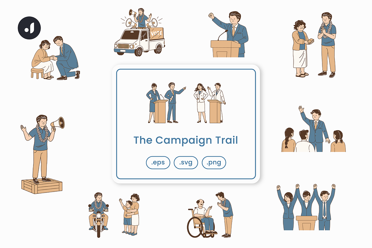 The Campaign Trail Illustration, an Object Graphic by Jump Studio (Photo 1 of 12)