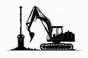 Heavy Equipment Silhouette Set, an Illustration by Designer_Momina (Thumbnail 8 of 10)