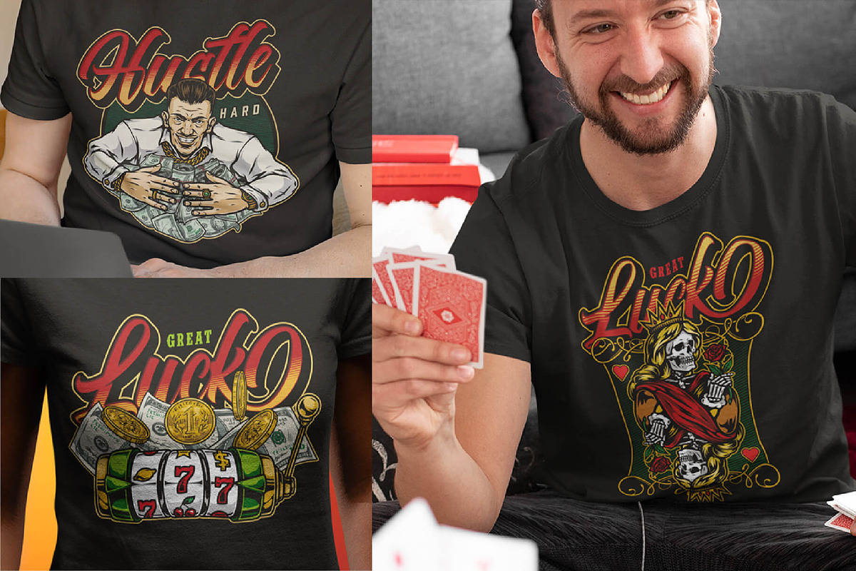 Gambling t-shirt designs, a Branding & Logo Template by DGIM studio (Photo 8 of 9)