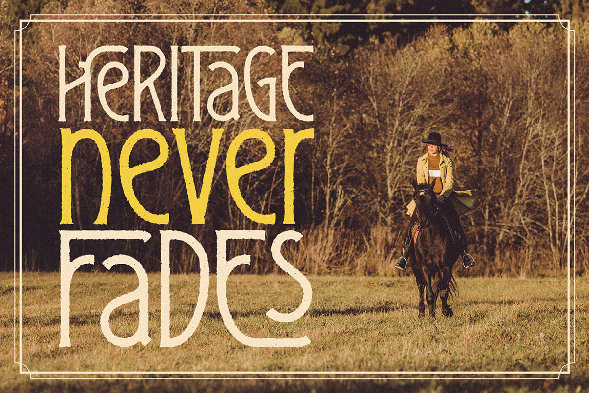 Heritager ArtDeco Ligature Font, a Serif Font by JumboDesign (Photo 2 of 6)