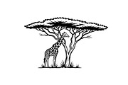 Giraffe Safari Silhouette Vector Bun, an Illustration by Designer_Momina (Thumbnail 51 of 51)