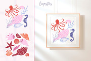 Hand-Drawn Marine Clipart & Patterns, a Decorative Illustration by CapriceMeDesigns (Thumbnail 6 of 21)