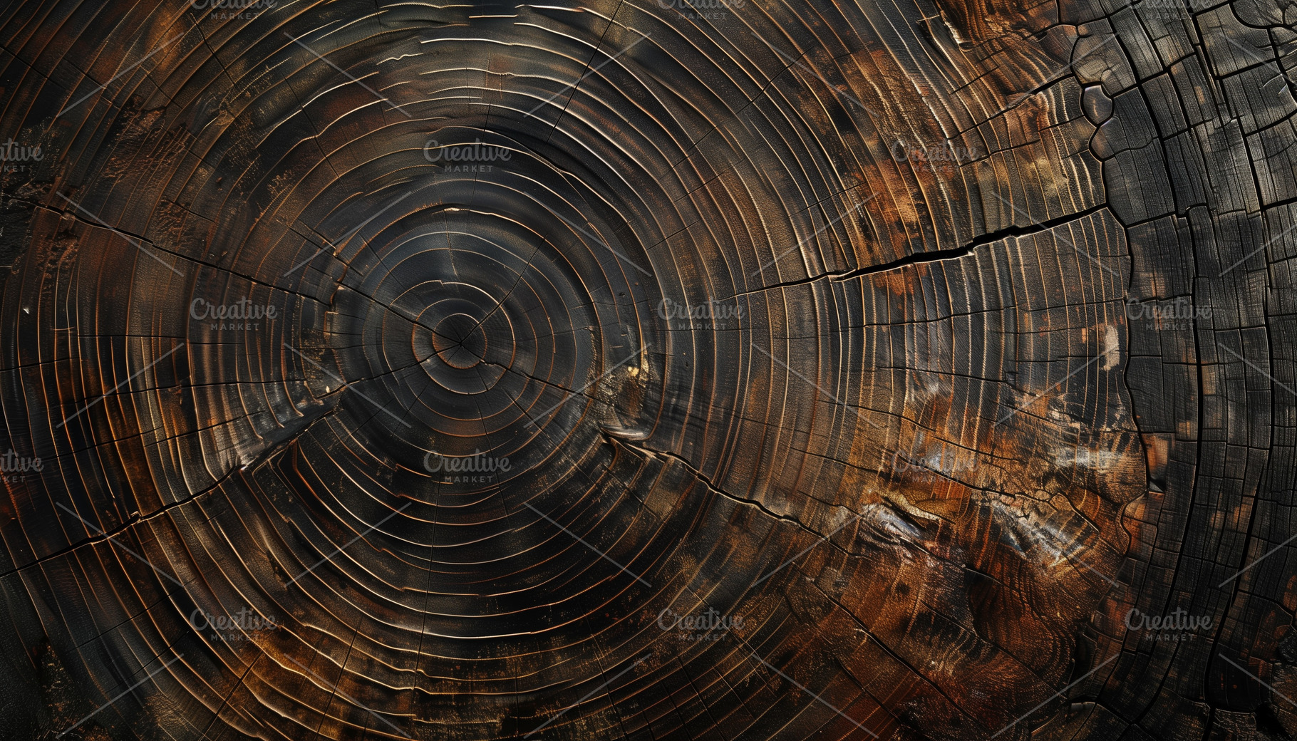 Dark brown wood rings texture, a Nature Photo by MistyDay