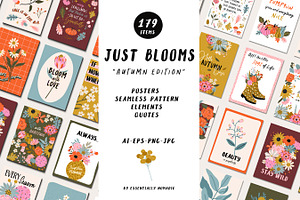 Just Blooms-Autumn Poster & Pattern, an Object Graphic by Essentially Nomadic