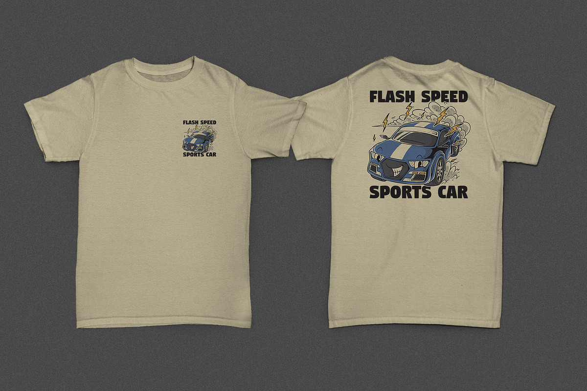 Retro Blue Sports Car Mascot, a Branding & Logo Template by Judsart (Photo 2 of 3)