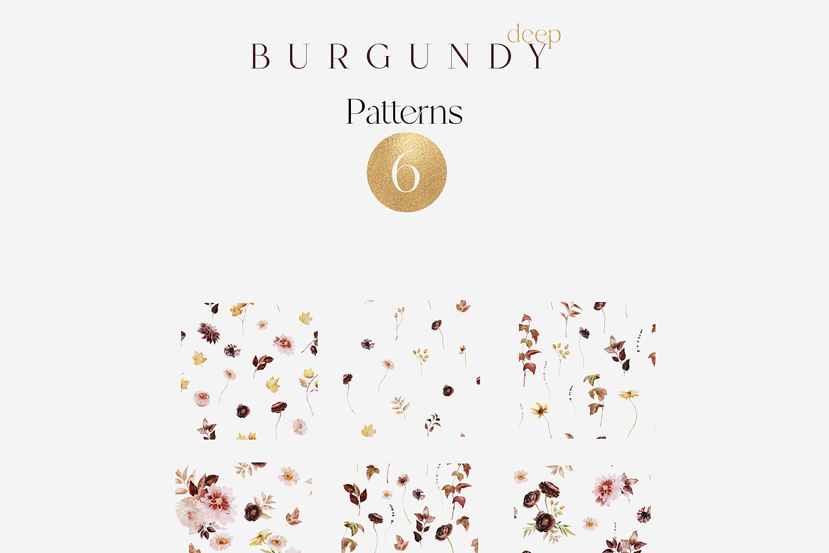 Deep burgundy - autumn watercolor, a Decorative Illustration by Youksy (Photo 11 of 12)