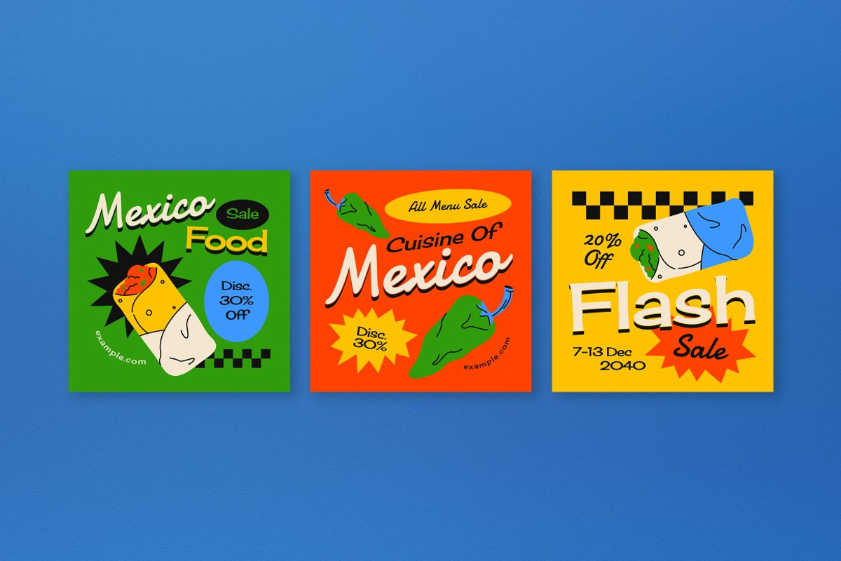 Green Mexican Food Sale Banner, an UI Kit Template by graphicook (Photo 5 of 8)
