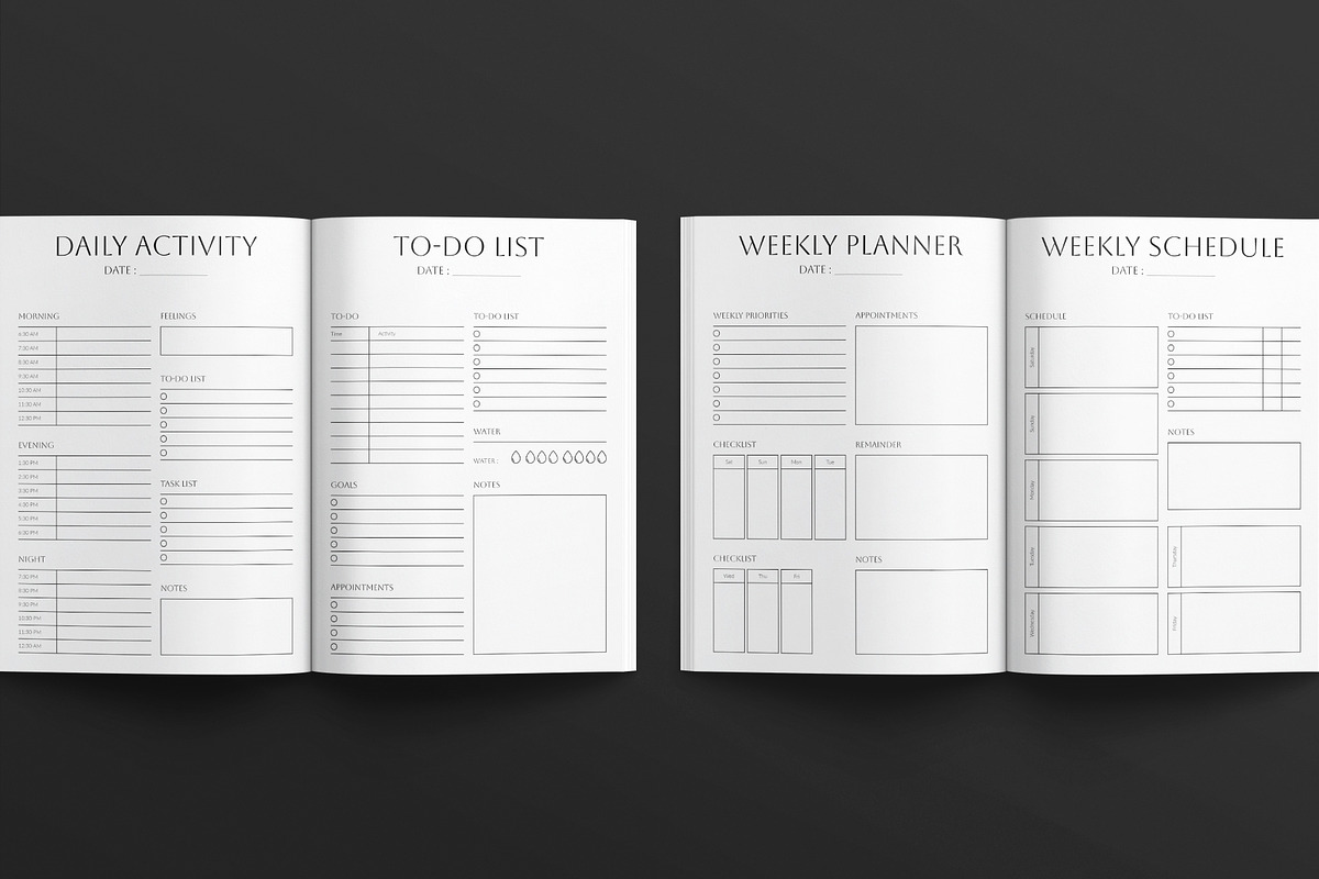 Digital Planner Template, a Brochure Template by E-Type (Photo 3 of 7)
