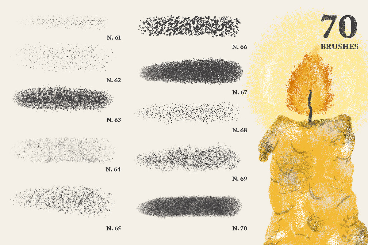 Gritcore Brushes for Procreate, a Brush Add-On by Guerillacraft (Photo 9 of 9)