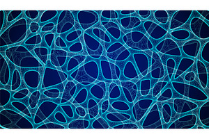 Blue Organic Cell Pattern With, a Technology Illustration by Holo Art