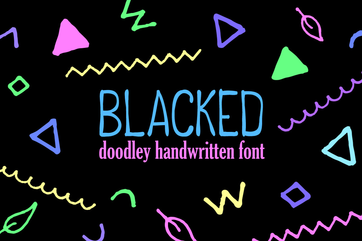 Blacked Doodle Handwritten Script, a Serif Font by RabbitAndPencil (Photo 2 of 8)
