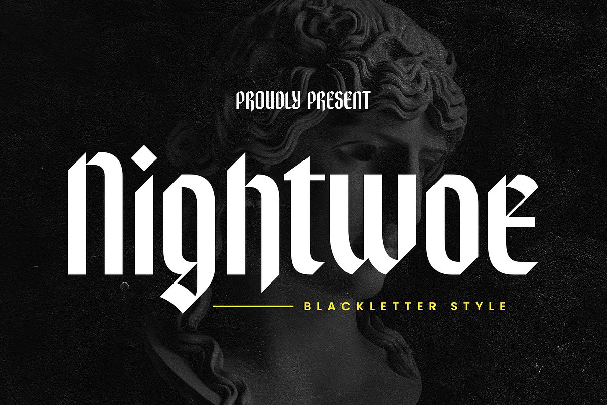 Nightwoe - Modern Blackletter, a Blackletter Font by Novitype (Photo 2 of 13)