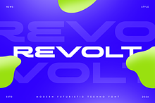 REVOLT - Neo Brutalism Techno Font