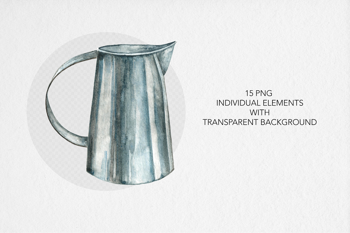 Watercolor Garden Clipart, an Illustration by MilanaDesignShop (Photo 3 of 4)